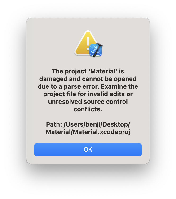 Xcode Project Corruption